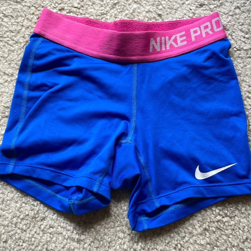 Nike pros, old version, blue and pink